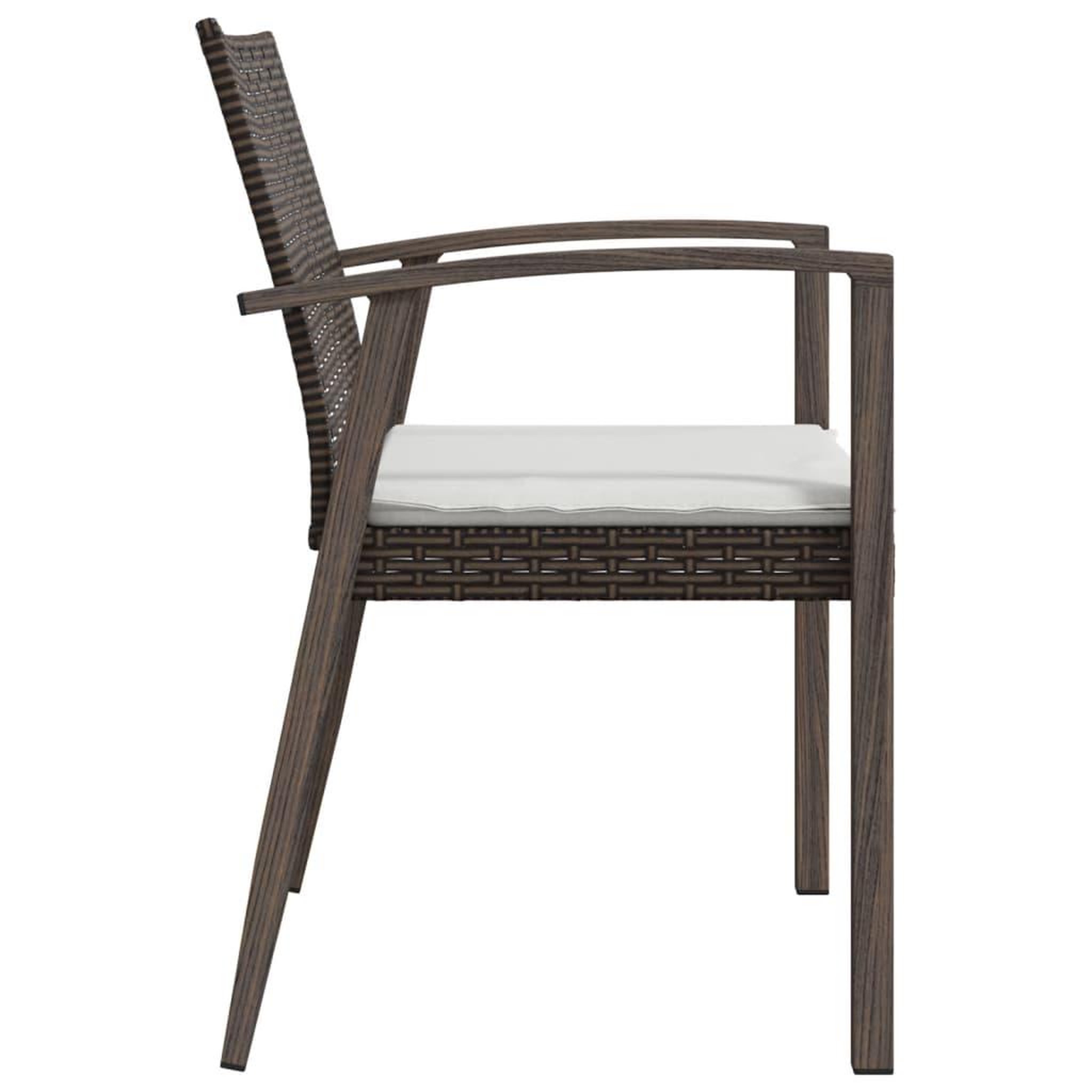 Voir la diapositive 5 : VIDAXL Chaises de jardin coussins lot de 2 marron 56,5x57x83 cm rotin