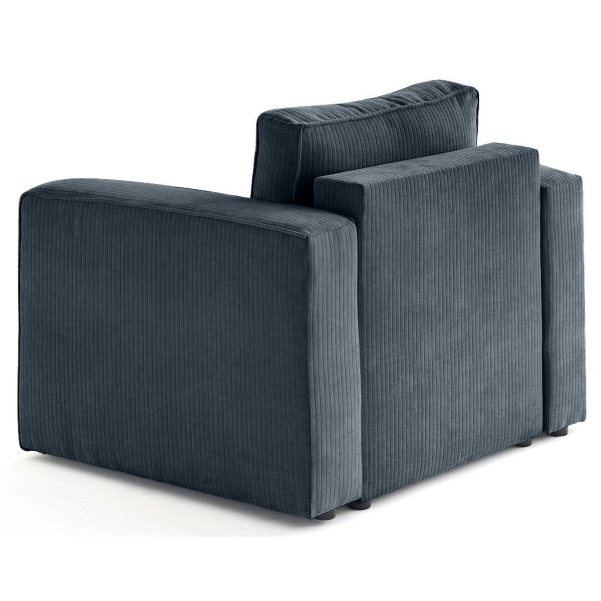 BEST MOBILIER Topaze - fauteuil en velours côtelé plat