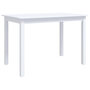 Voir la diapositive 2 : VIDAXL Table a manger Blanc 114x71x75 cm Bois d'hevea massif