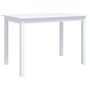 Voir la diapositive 2 : VIDAXL Table a manger Blanc 114x71x75 cm Bois d'hevea massif