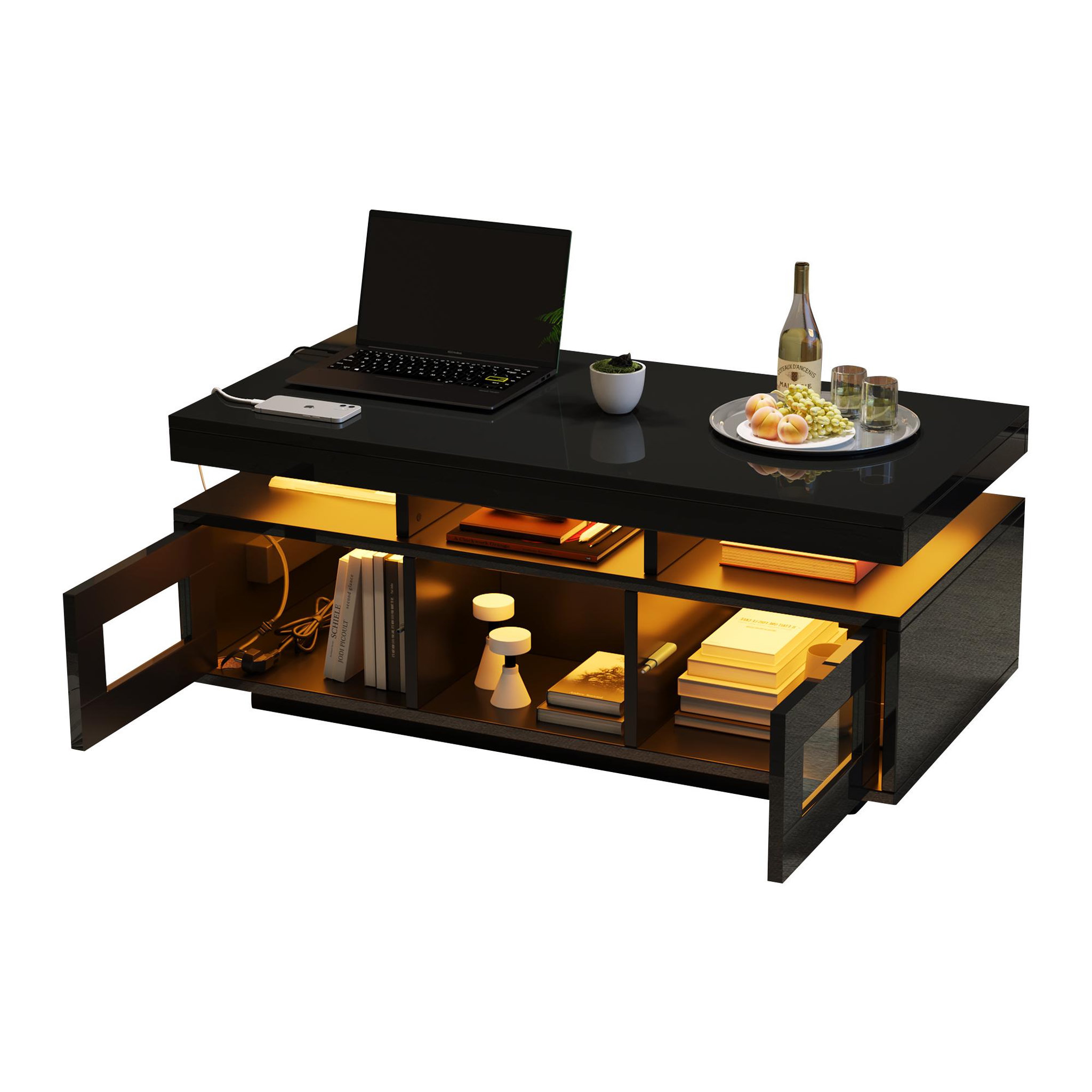 MERAX Table basse. Coloris disponibles : Noir