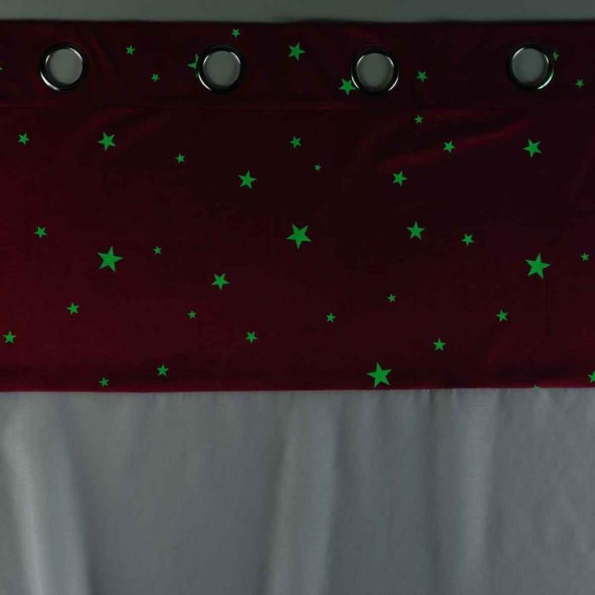 Paris Prix Rideau Voilage Phosphorescent  Moonlight  140x280cm Fuchsia
