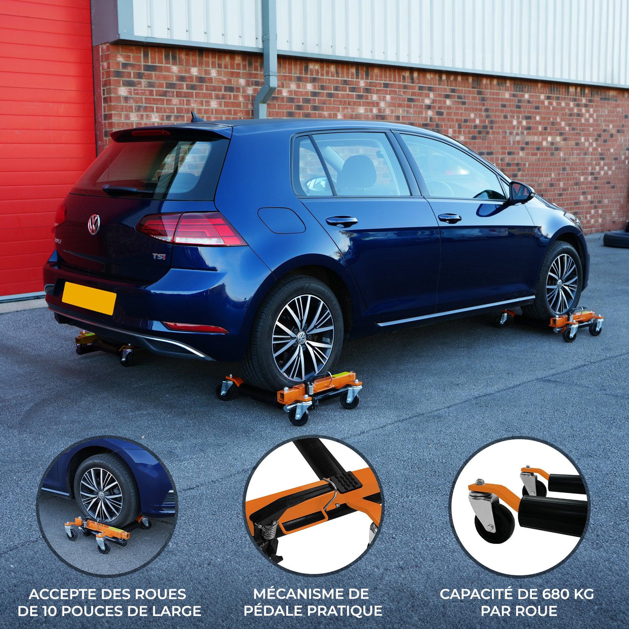 Voir la diapositive 2 : MONSTERSHOP 2 patins hydrauliques pour roues de véhicule