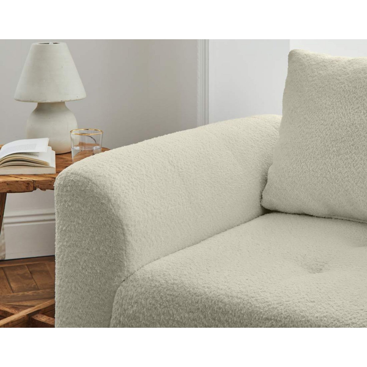 LISA DESIGN Rune - fauteuil - en tissu bouclette