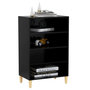 Voir la diapositive 3 : VIDAXL Buffet noir 57x35x90 cm bois d'ingenierie