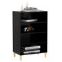 Voir la diapositive 3 : VIDAXL Buffet noir 57x35x90 cm bois d'ingenierie