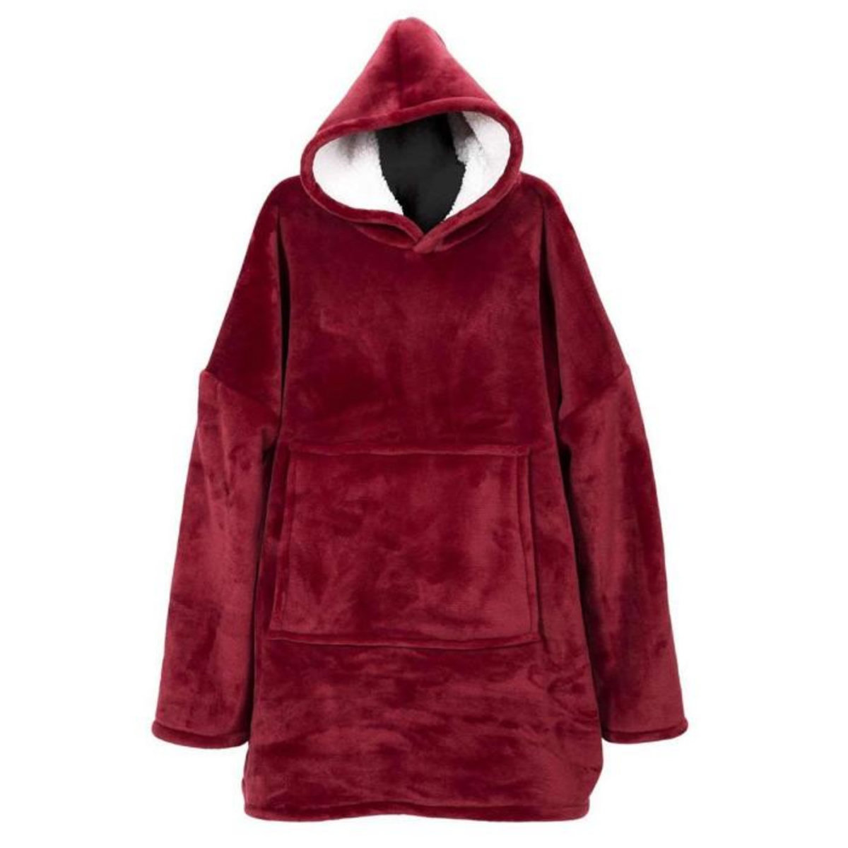 Paris Prix Sweat à Capuche  Sherpa  85x118cm Rouge