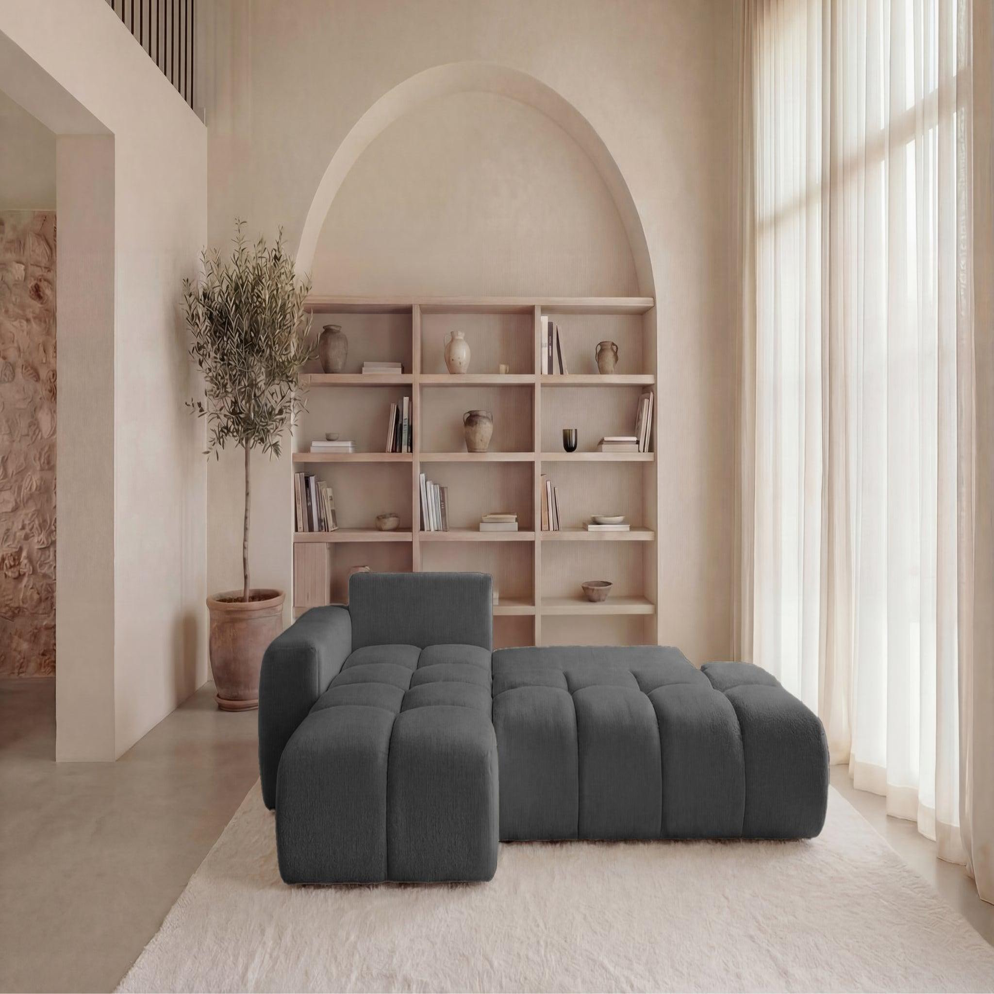 Voir la diapositive 6 : CASANOVA PARIS Constance - canapé d'angle tissu chenille