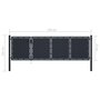 Voir la diapositive 5 : VIDAXL Portail de jardin Acier 350 x 75 cm Anthracite