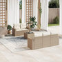 Voir la diapositive 1 : VIDAXL Salon de jardin avec coussins 6 pcs beige resine tressee