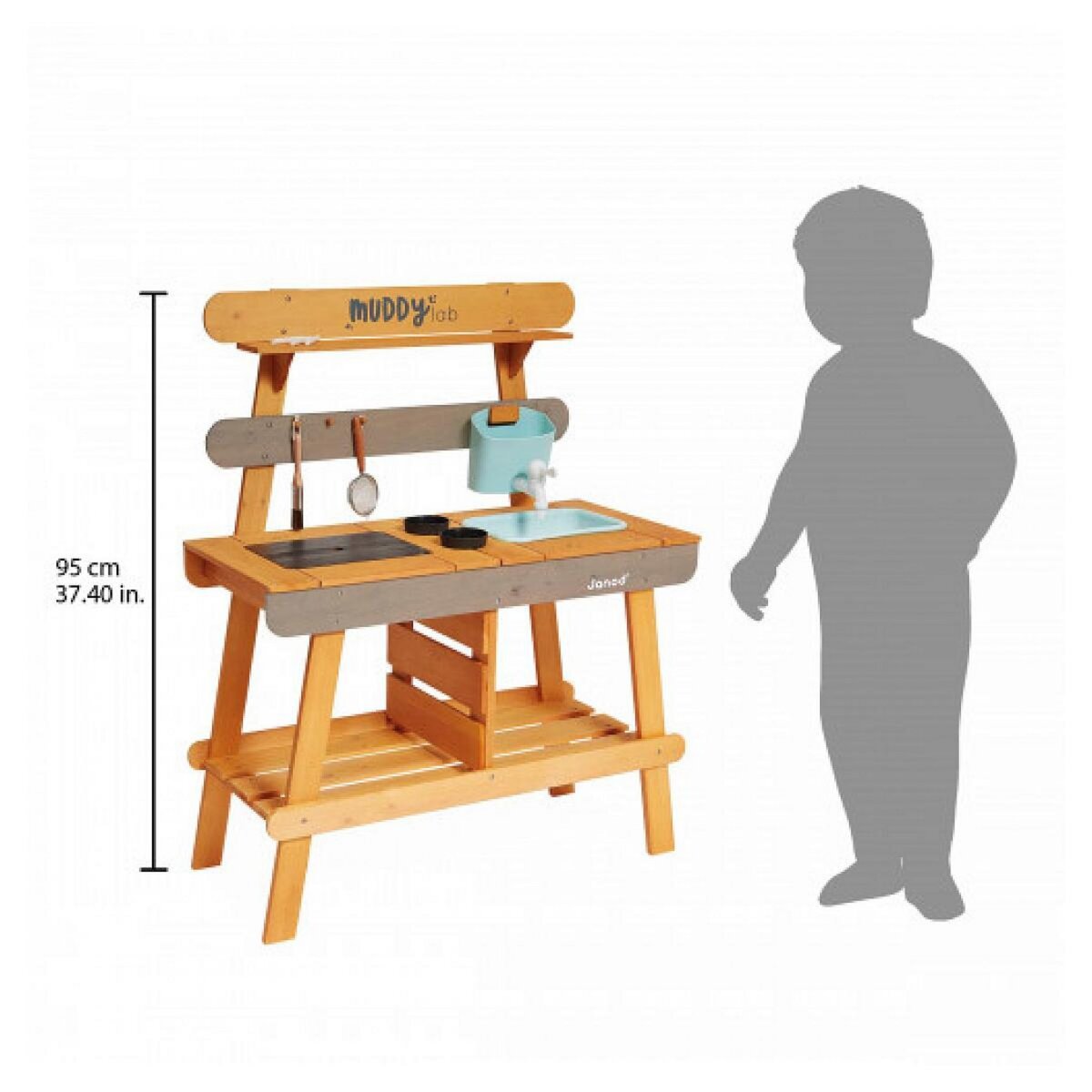 Juratoys-Janod Muddy Lab : Cuisine d'extérieur pour enfants à partir de 3 ans
