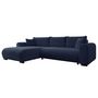Voir la diapositive 6 : BEST MOBILIER Rosalie - canapé d'angle réversible 4 places convertible avec coffre en velours texturé