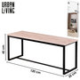 Voir la diapositive 3 : TOILINUX Banc d'intérieur Dock en MDF et Métal - H.45cm x L.120 cm - Beige et Noir