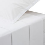 ATMOSPHERA Drap Plat 2 Personnes  Percale  240x290cm Blanc