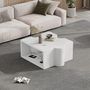 Voir la diapositive 2 : MERAX Table basse forme atypique blanc - 65x65 cm mdf