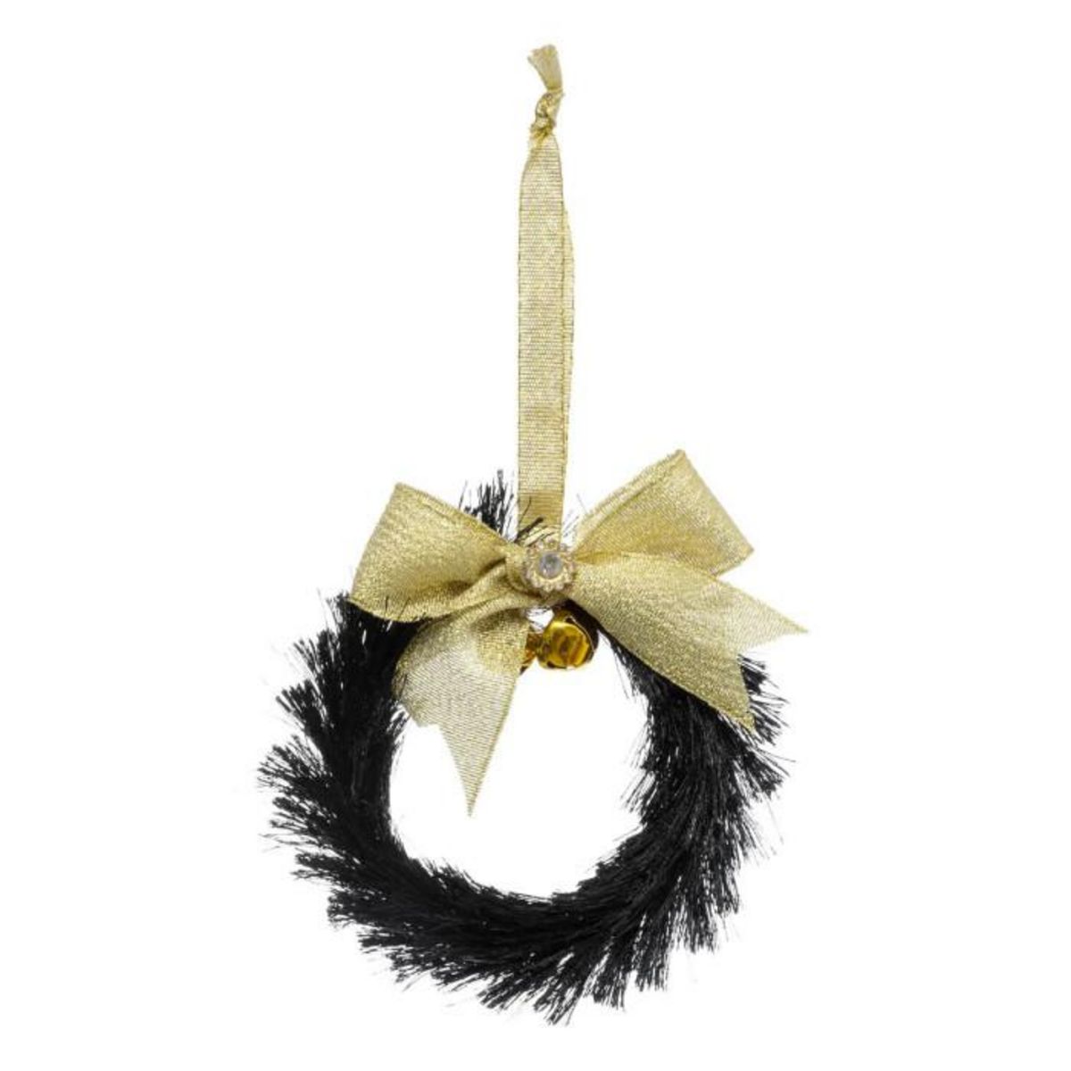 ATMOSPHERA Sujet de Noël Couronne  Nuit Scintillante  10cm Or