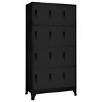 VIDAXL Armoire a casiers Noir 90x45x180 cm Acier