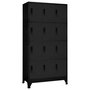 Voir la diapositive 1 : VIDAXL Armoire a casiers Noir 90x45x180 cm Acier