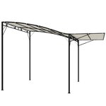 OUTSUNNY Pergola tonnelle de jardin avec auvent réglable métal époxy polyester haute densité crème