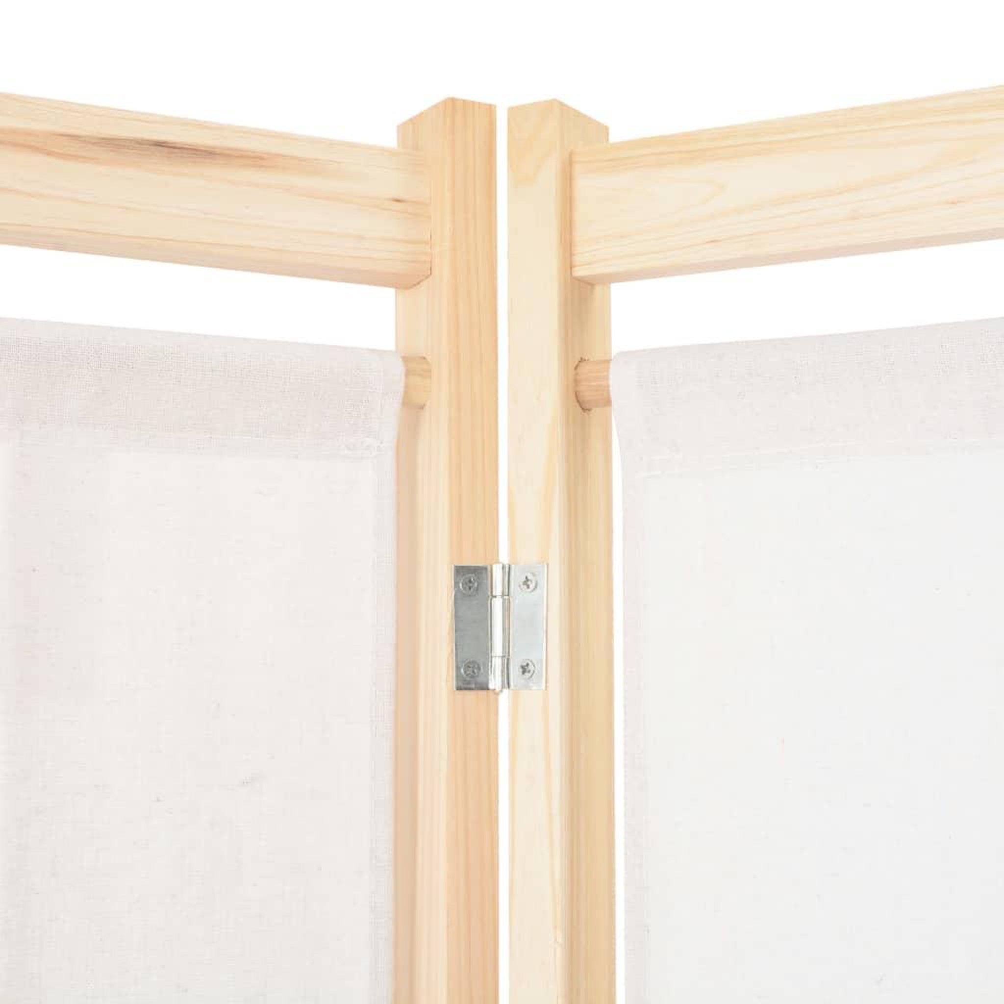 Voir la diapositive 5 : VIDAXL Cloison de separation 6 panneaux Creme 240 x 170 x 4 cm Tissu
