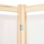 Voir la diapositive 5 : VIDAXL Cloison de separation 6 panneaux Creme 240 x 170 x 4 cm Tissu