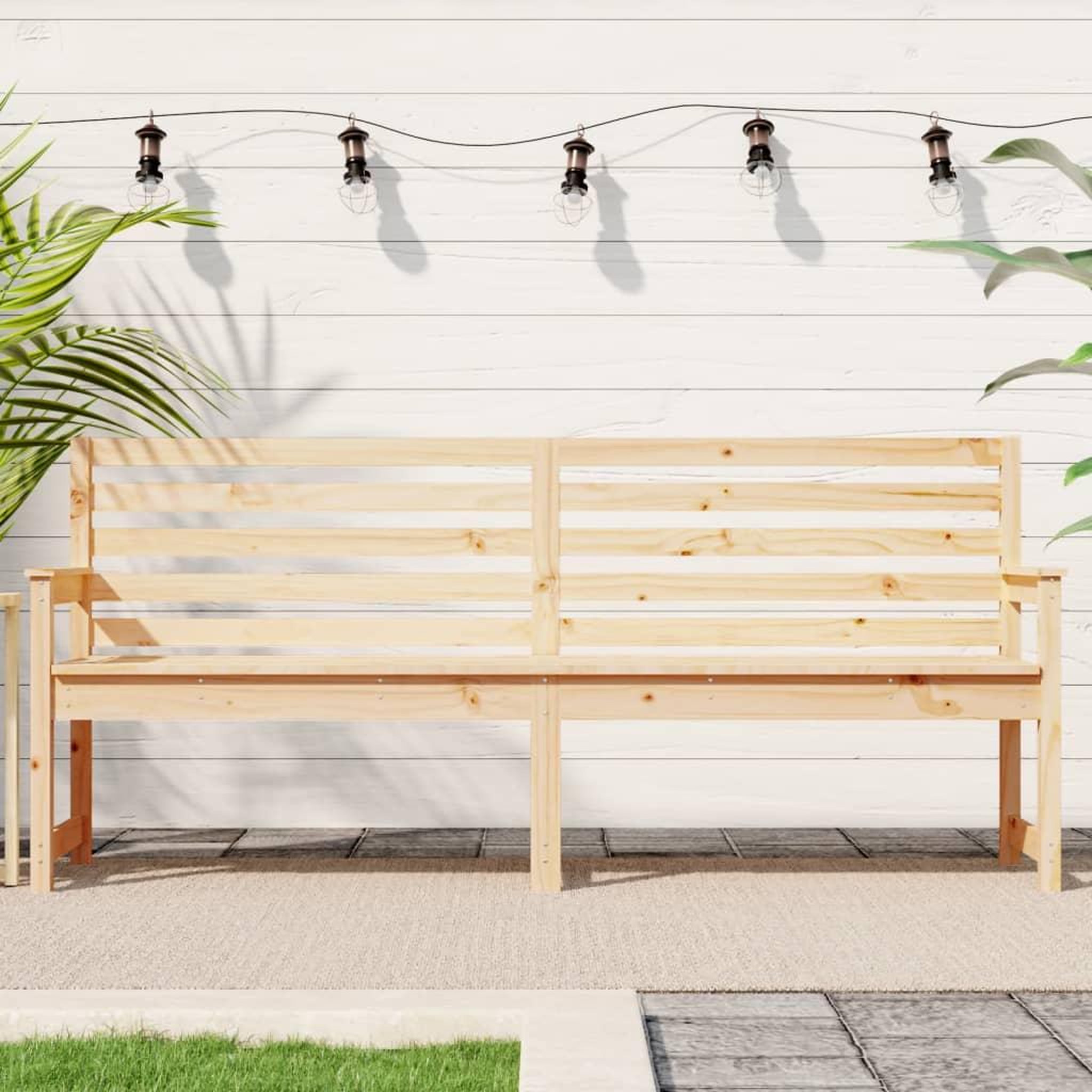 VIDAXL Banc de jardin 203,5x48x91,5 cm bois massif de pin