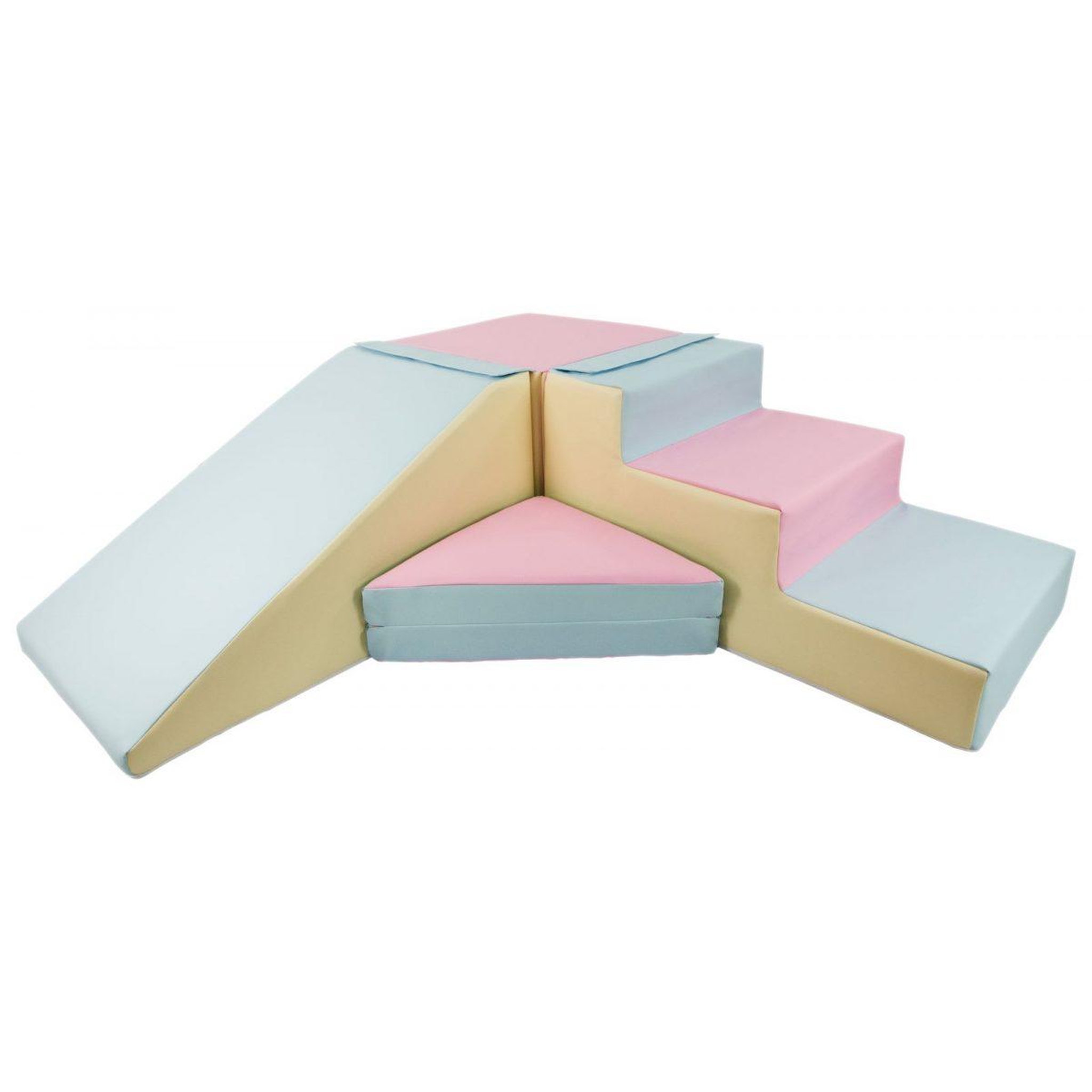 VELINDA Set de 4 blocs en mousse pour le jeu rose, bleu, jaune