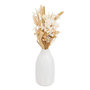 Voir la diapositive 1 : ATMOSPHERA Composition de Fleurs Séchées  Vase  25cm Blanc