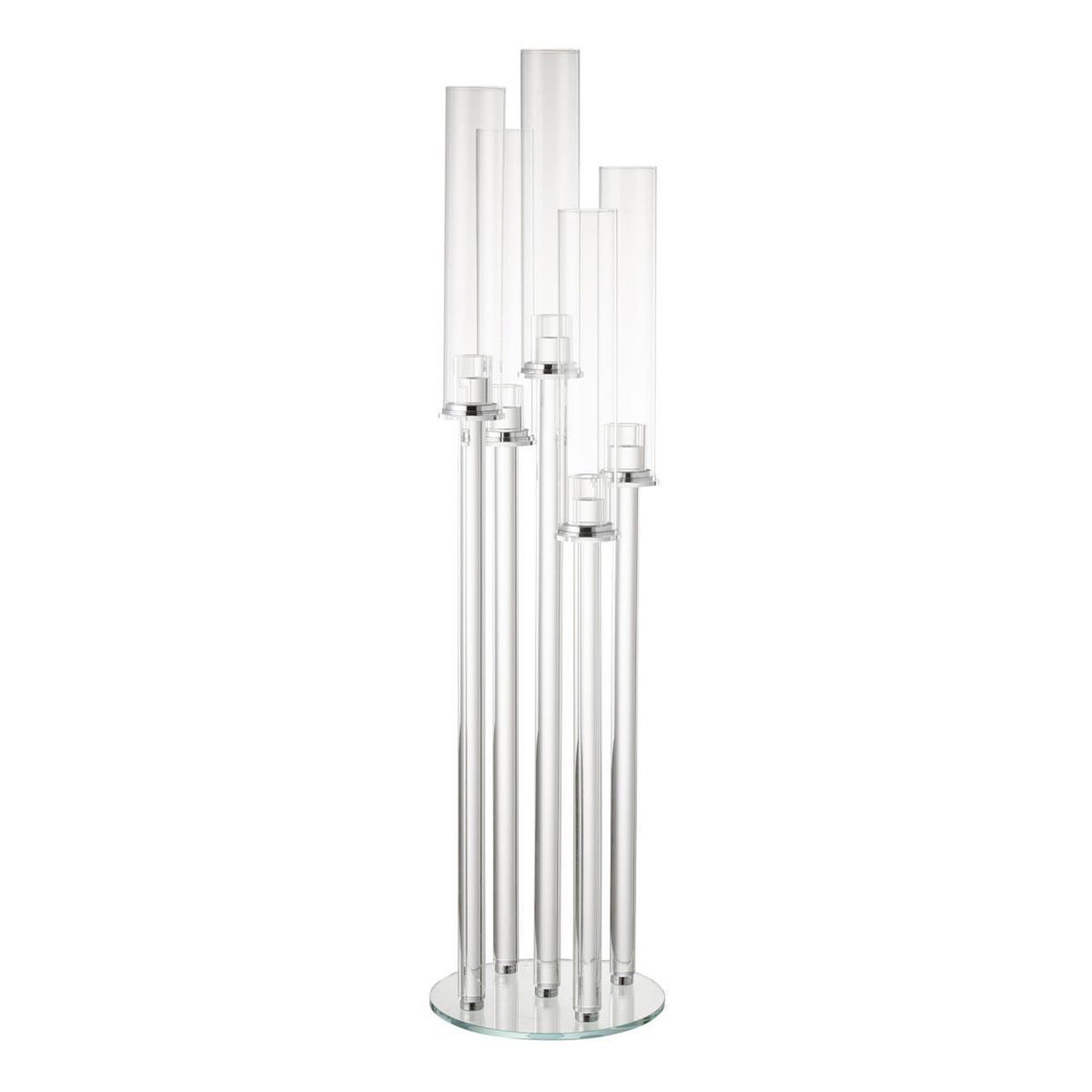 J-LINE Chandelier fin 5 branches  moira  100cm transparent