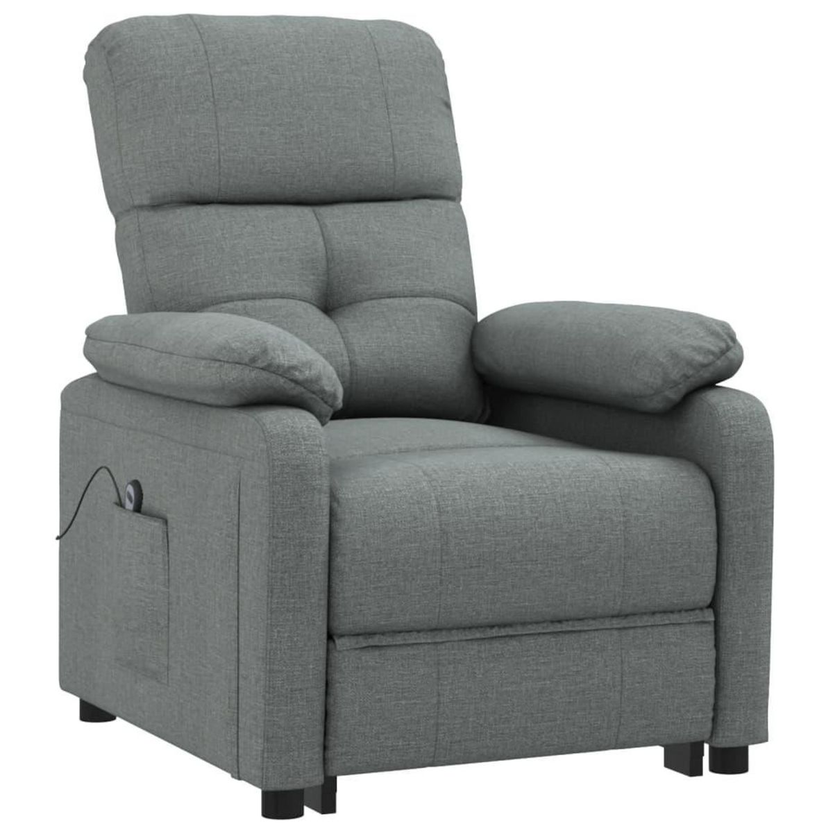 VIDAXL Fauteuil inclinable electrique Gris fonce Tissu