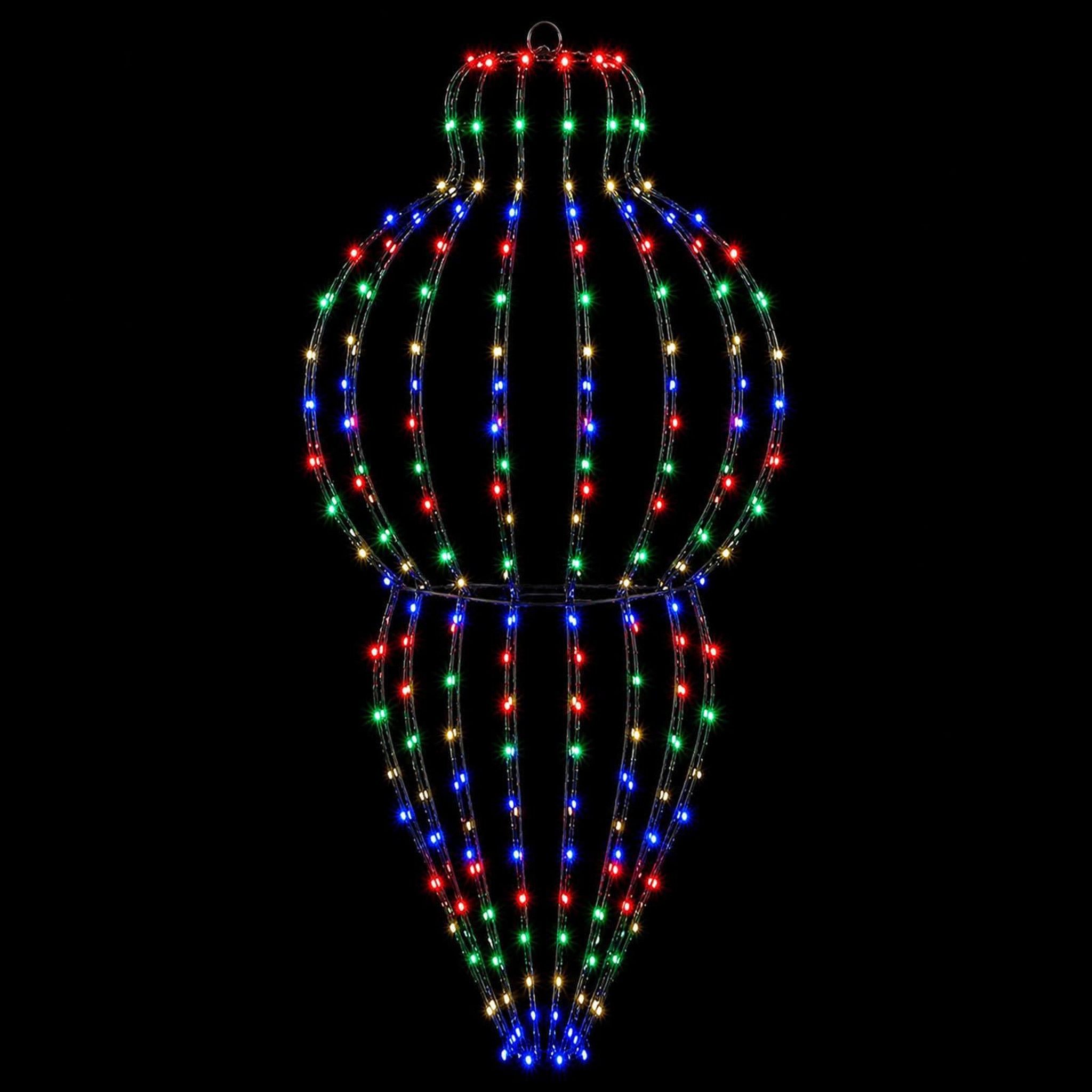 Voir la diapositive 5 : VIDAXL Lumiere de finial de Noël 320 LED Multicolore Ø 40 x 75 cm