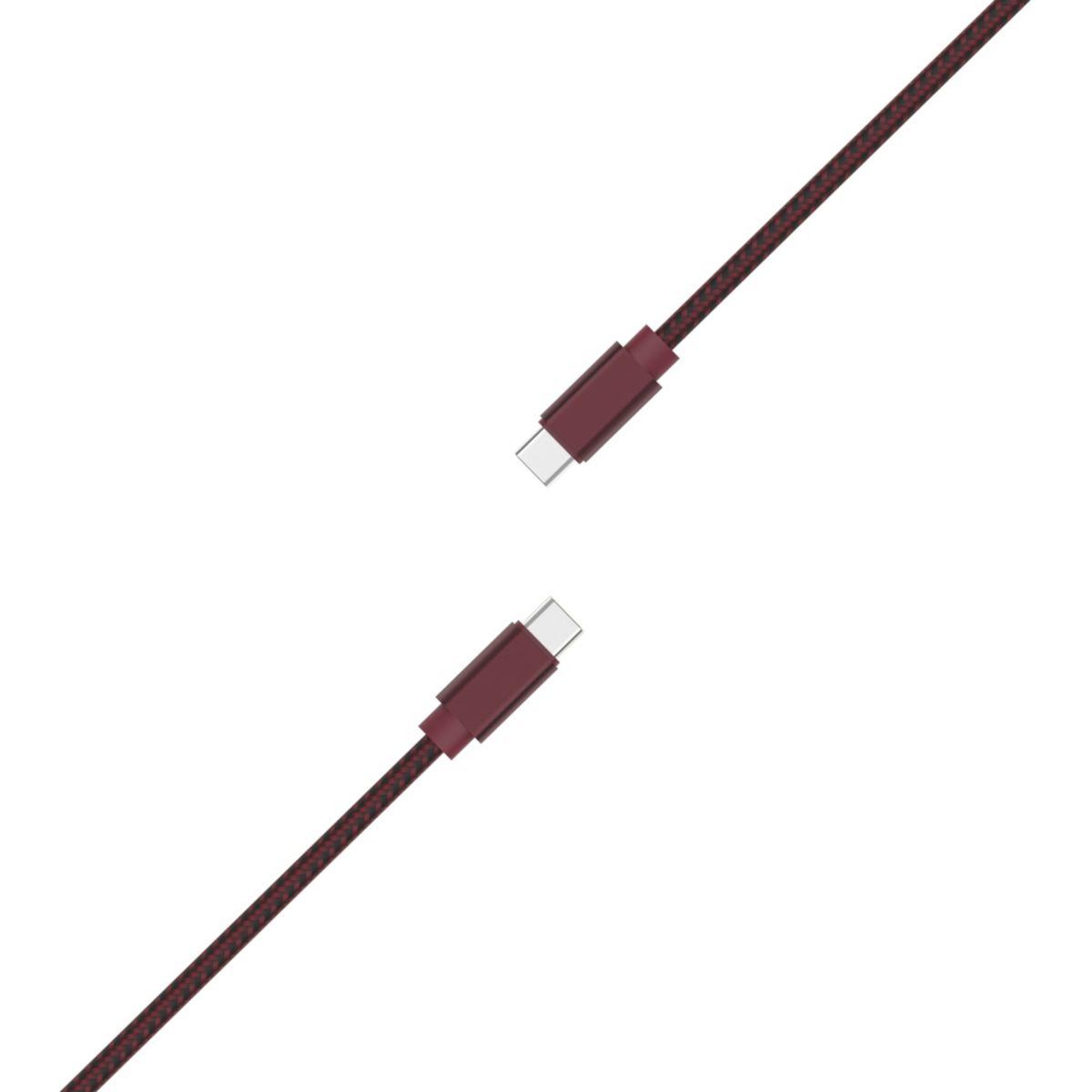 Voir la diapositive 5 : ADEQWAT Câble USB C vers USB-C Dark Red 2m