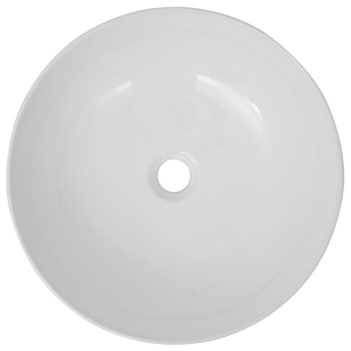 VIDAXL Lavabo ronde Ceramique Blanc 41,5 x 13,5 cm