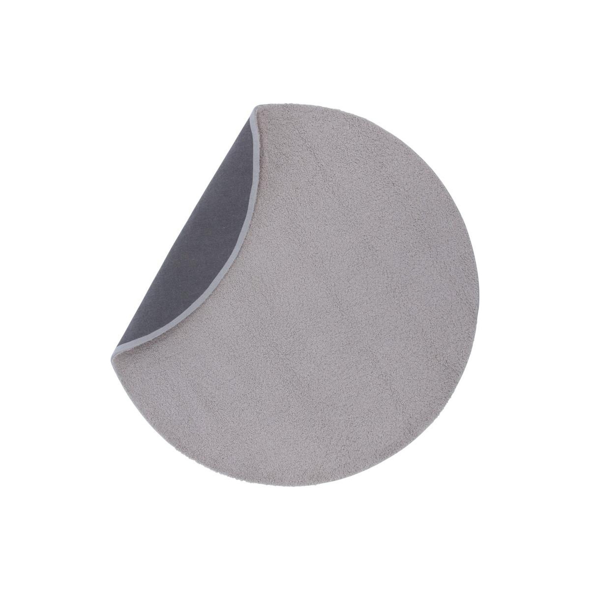 Voir la diapositive 2 : Paris Prix Tapis rond bouclette  teddy  200cm gris