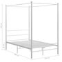 Voir la diapositive 6 : VIDAXL Cadre de lit a baldaquin sans matelas blanc 140x200 cm metal