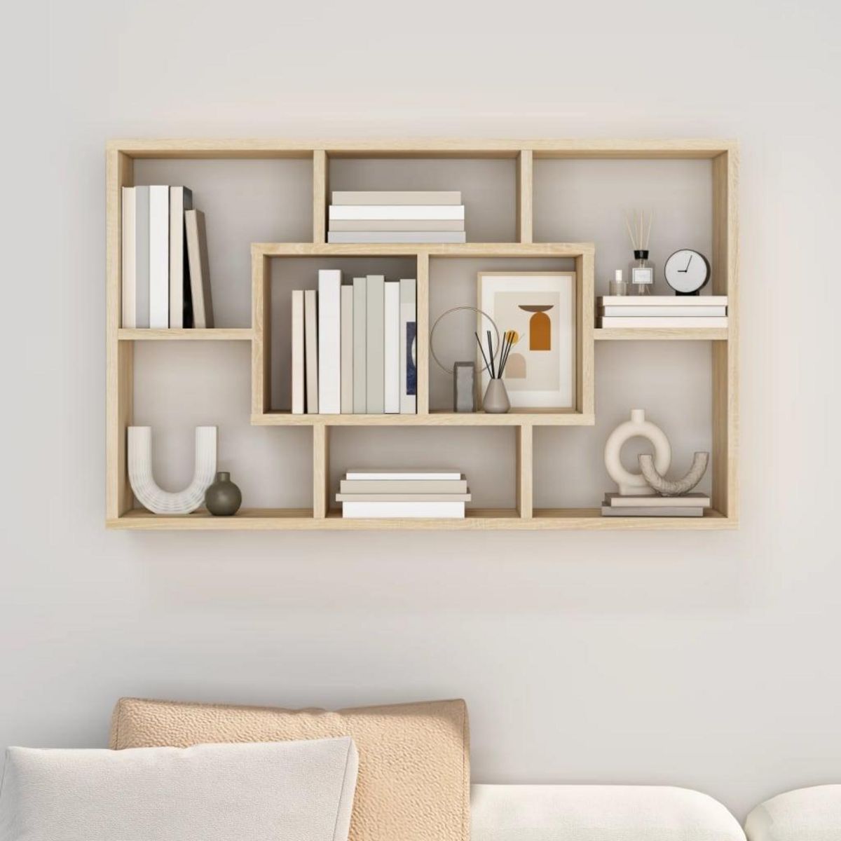VIDAXL Etagere murale Chene Sonoma 85x16x52,5 cm Bois d'ingenierie