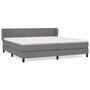 Voir la diapositive 2 : VIDAXL Sommier a lattes de lit avec matelas Gris fonce 200x200cm Tissu