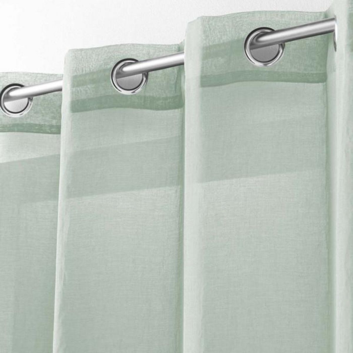 Paris Prix Rideau Voilage Étamine  Telma  140x240cm Sauge