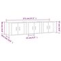 Voir la diapositive 6 : VIDAXL Meubles TV muraux 3 pcs blanc 57x34,5x40 cm