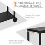 Voir la diapositive 6 : HOMCOM Desserte de jardin - desserte pour plancha - chariot de service à roulettes multi-rangements acier noir