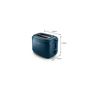 Voir la diapositive 3 : Philips Grille-pain HD2511/70 Toaster bleu Série 3000, 2 fentes, 900W