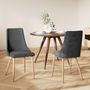 Voir la diapositive 2 : Rendez vous déco Lot de 2 chaises en velours gris - Vinni