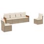 Voir la diapositive 2 : VIDAXL Salon de jardin avec coussins 6 pcs beige resine tressee
