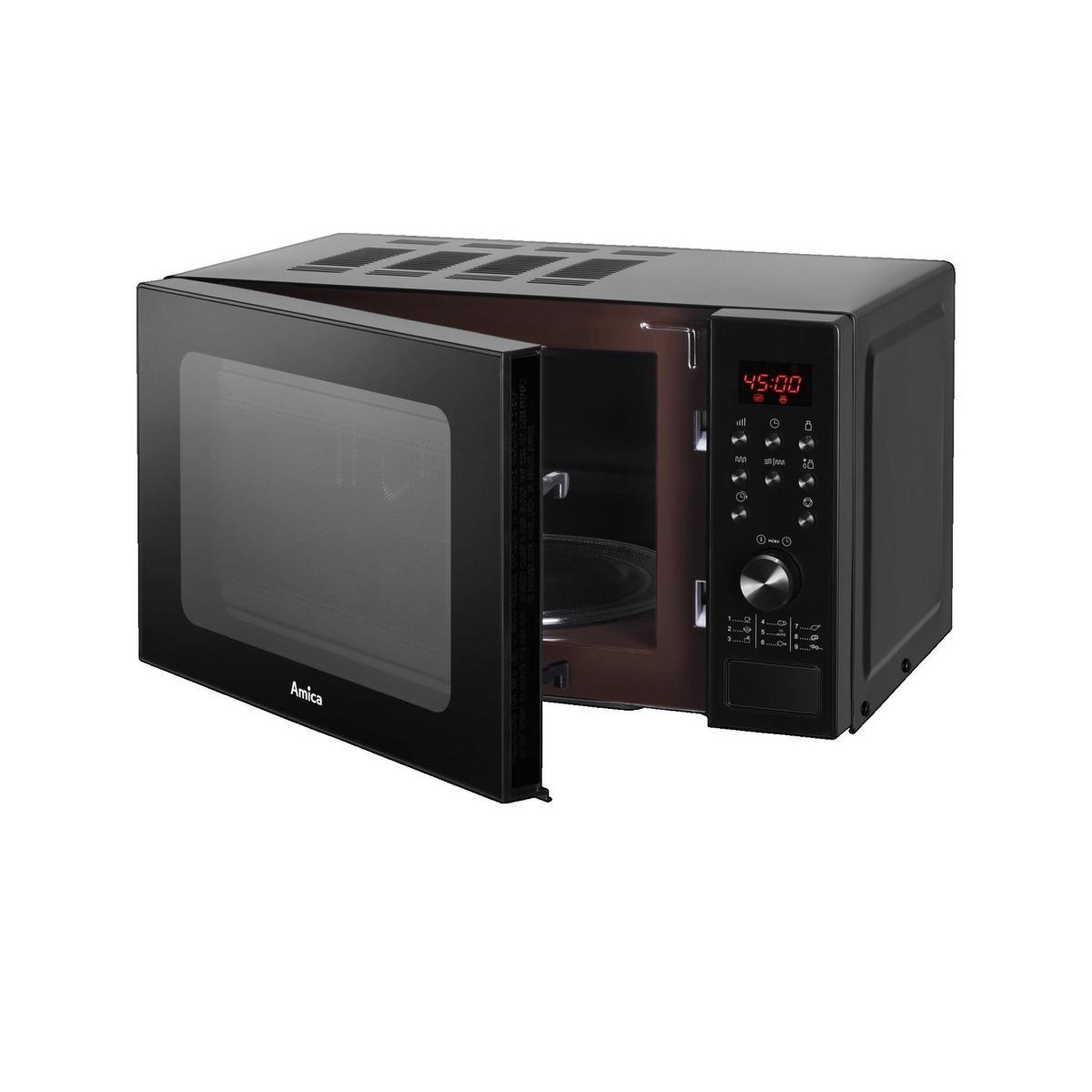 Voir la diapositive 2 : Amica Micro-ondes Amica AMGF20E1GB avec grill 20 litres noir