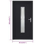 Voir la diapositive 6 : VIDAXL Porte d'entree anthracite 88x200 cm PVC