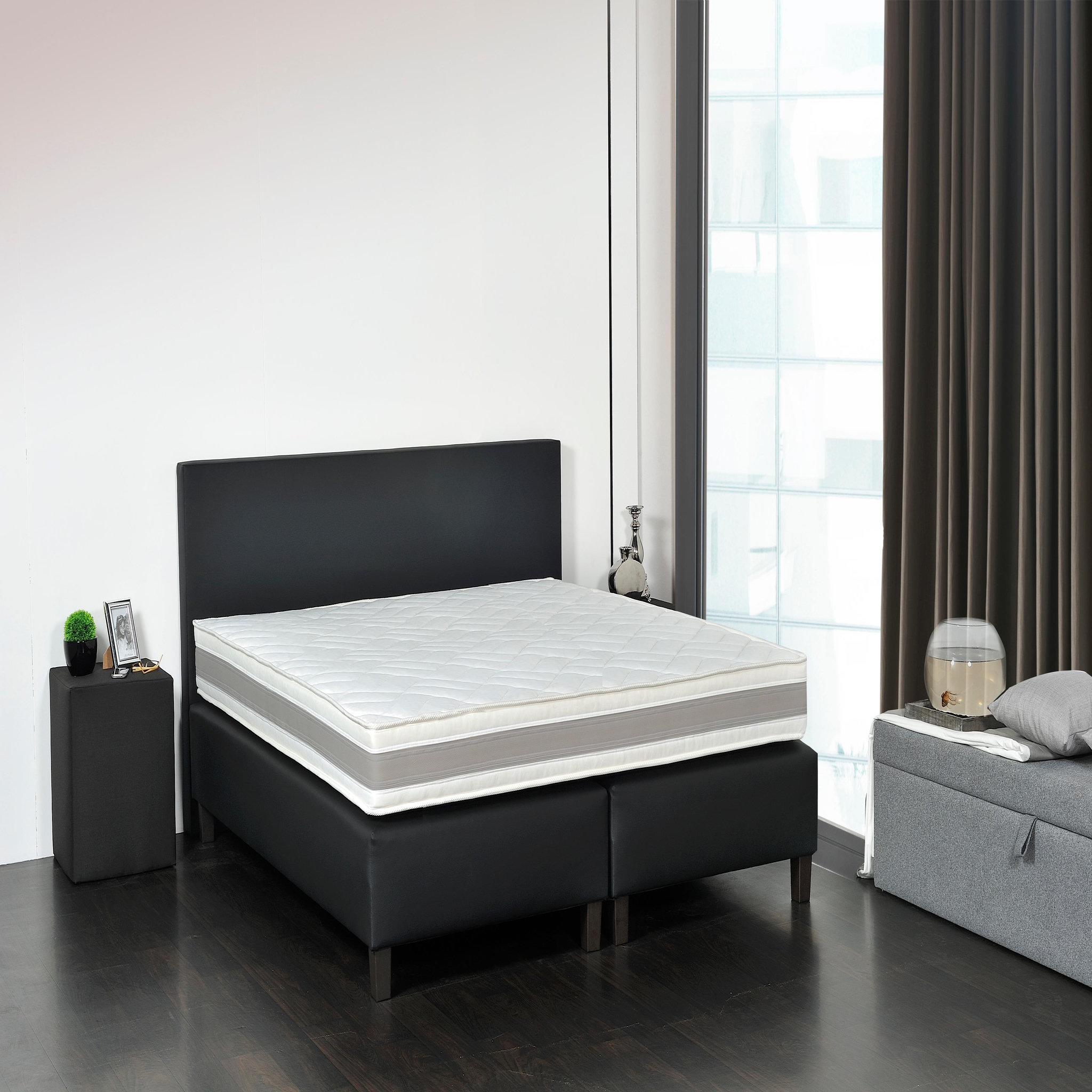 Voir la diapositive 1 : PRESTIGE Collection Ensemble complet Boxspring 160x200 cm ZOE