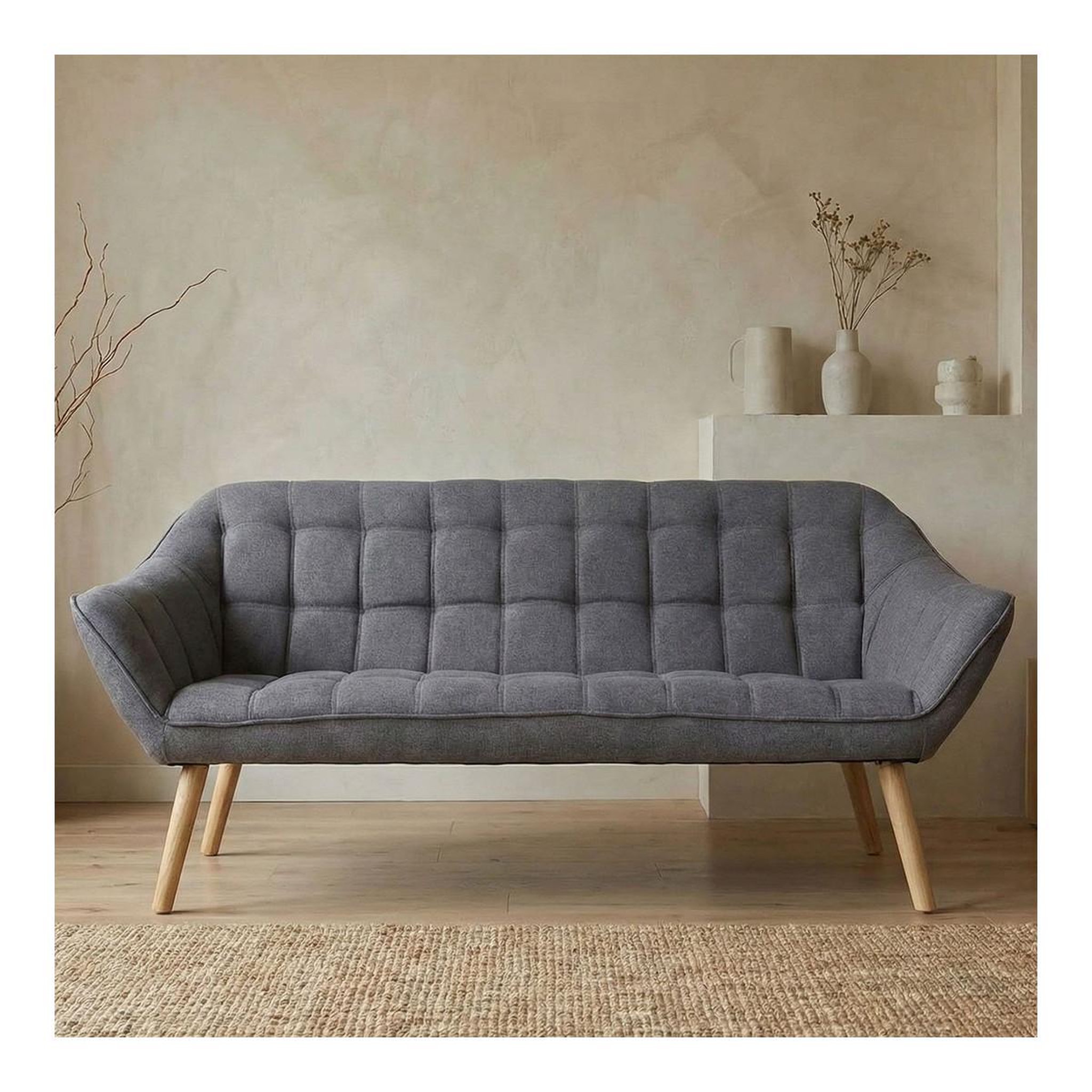 Voir la diapositive 5 : Paris Prix Canapé scandinave 3 places  laos  173cm gris