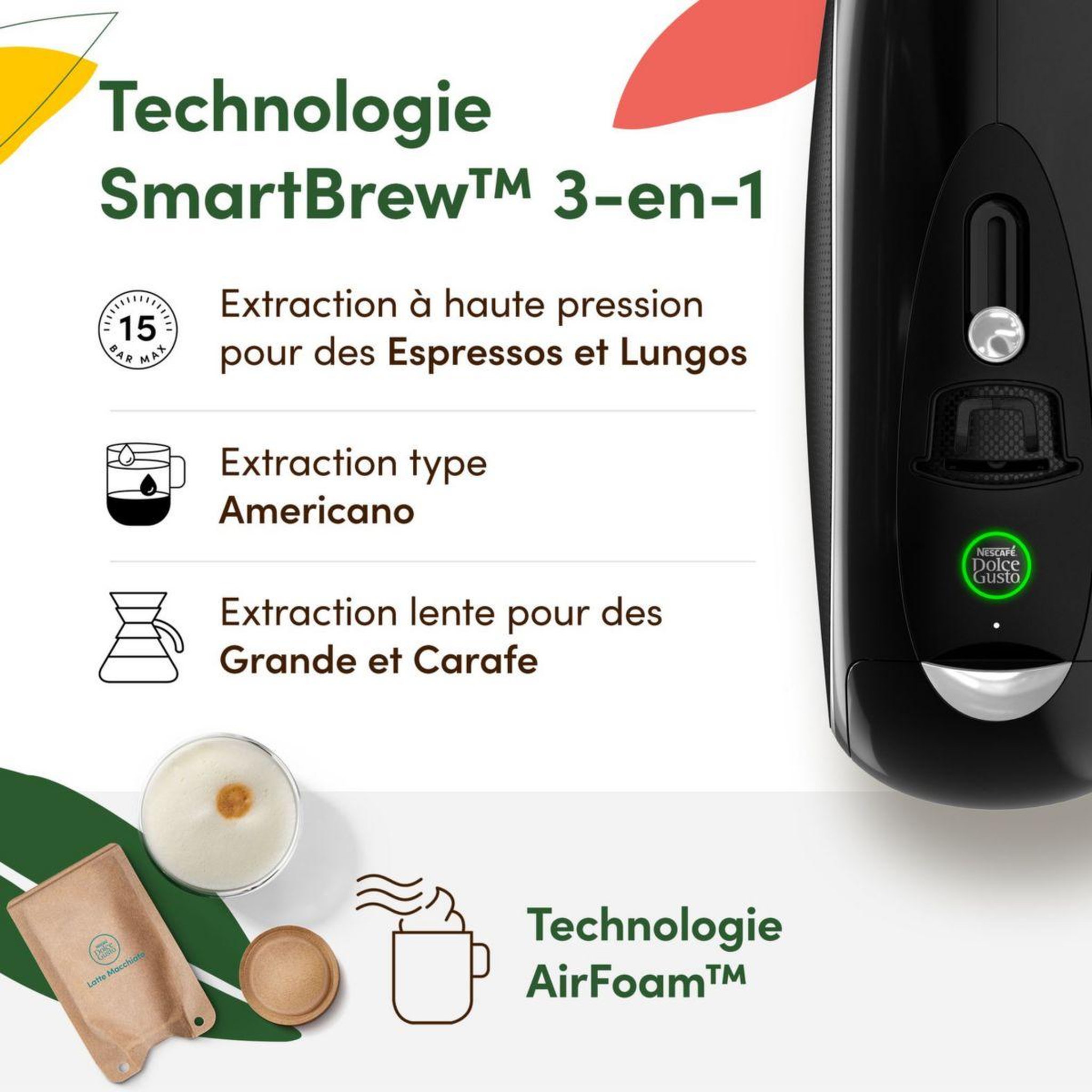 Voir la diapositive 3 : KRUPS Dolce Gusto neo noir KP850810