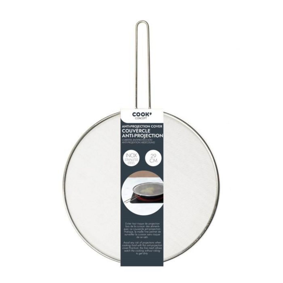 Paris Prix Couvercle Anti-Projection  Inox  29cm Argent