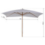Voir la diapositive 3 : OUTSUNNY Parasol droit rectangulaire de jardin grande taille dim. 3L x 2l x 2,5H m blanc